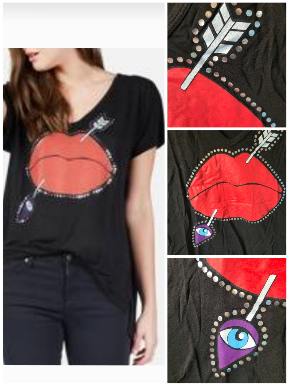 Lauren Moshi Lip Arrow shirt